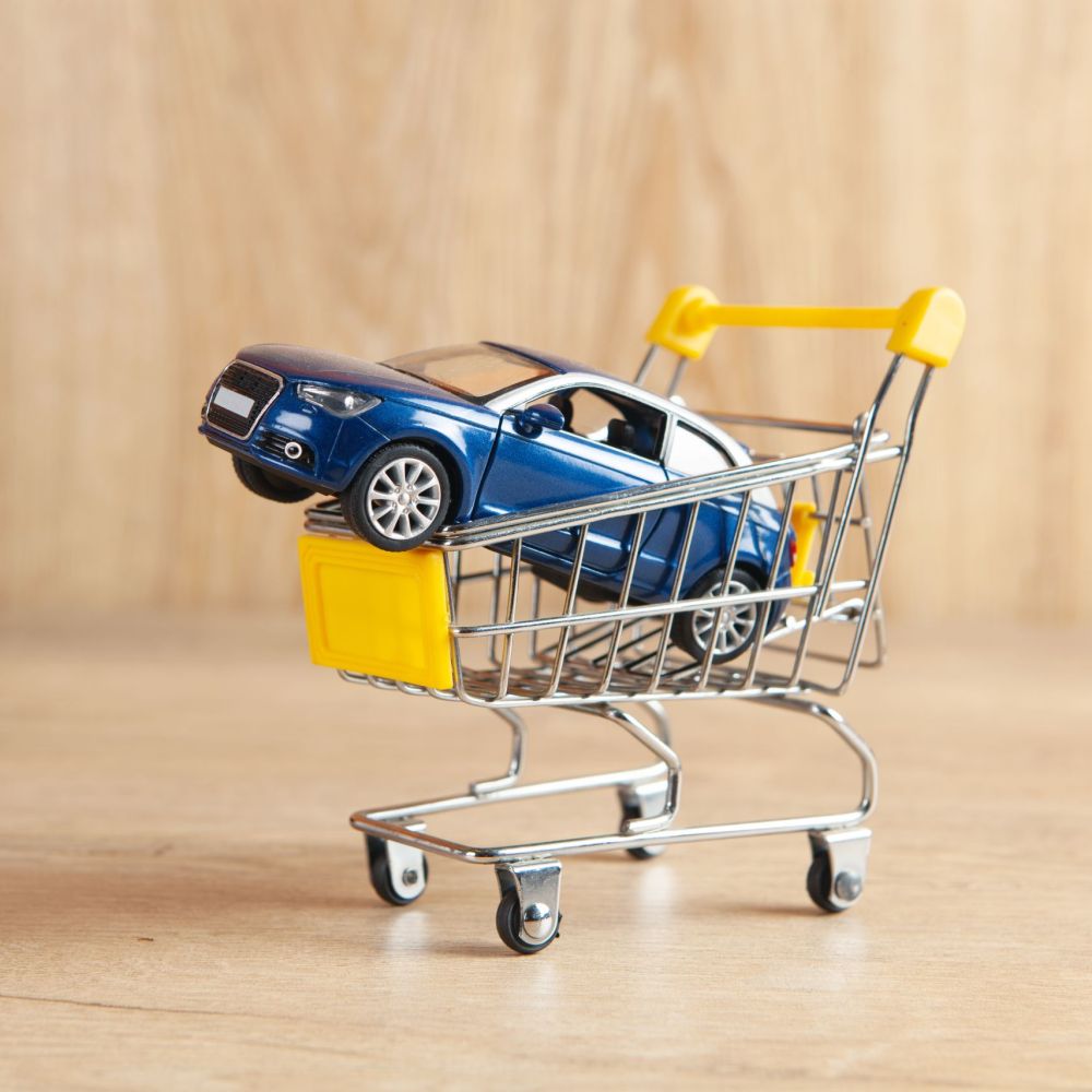 car in a basket