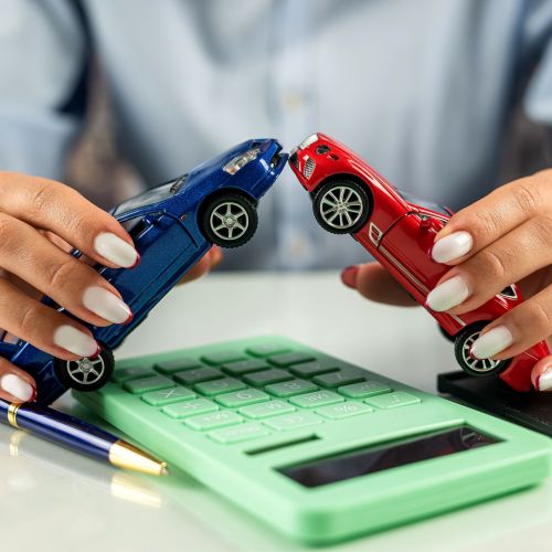 Car dealer woman businesswoman signing car insurance document or rental paper.