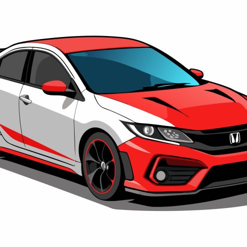 honda-civic-car-vector-illustration-cartoons-clipart-line-art-design-white-background-honda-civic-scaled